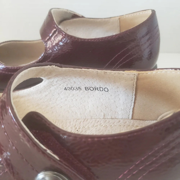 Step Wel Canada Bordo Woman's Burgundy Leather Shoes size 8. - Picture 5 of 9
